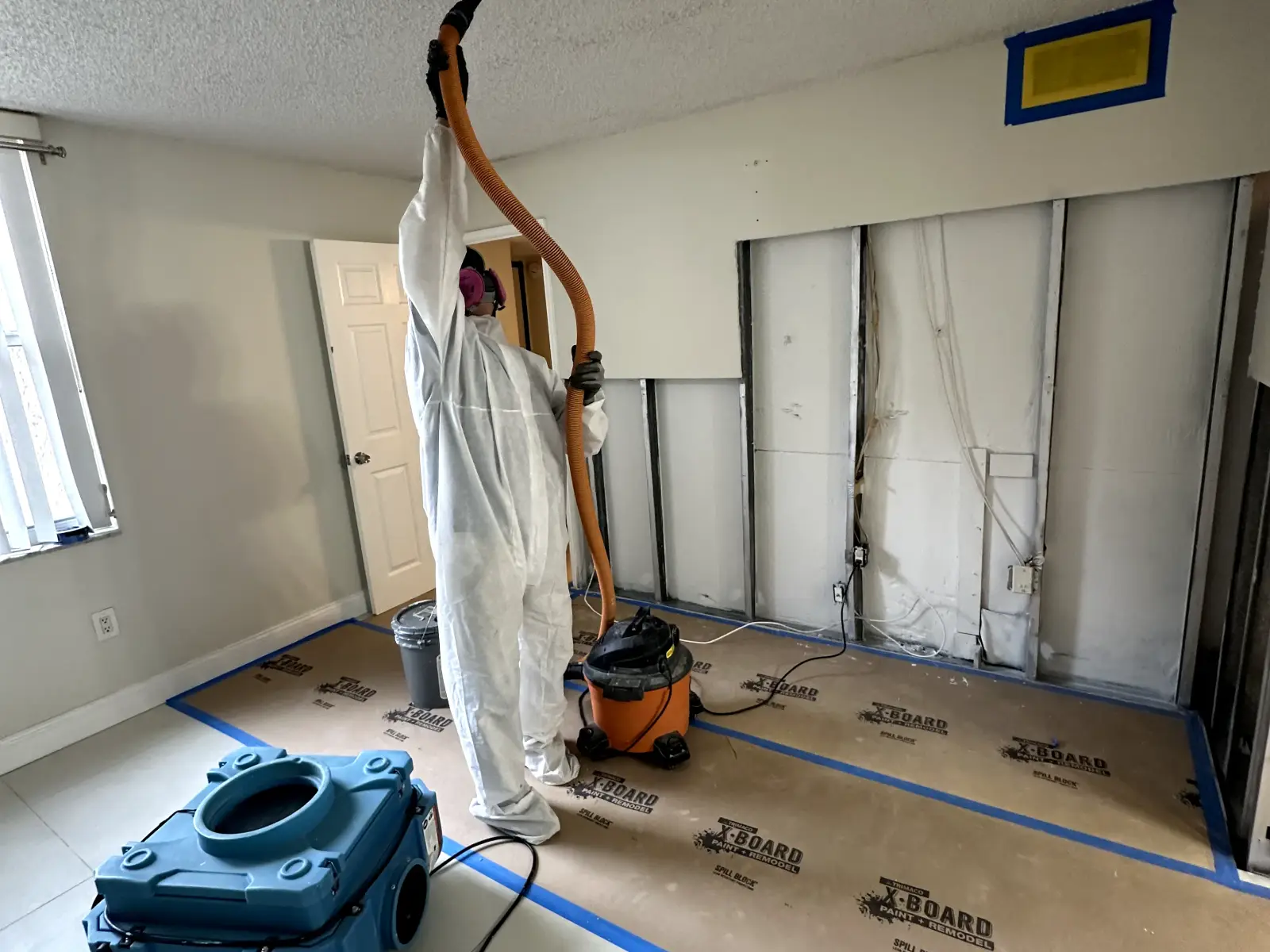 HEPA vacuum used during mold removal remediation work