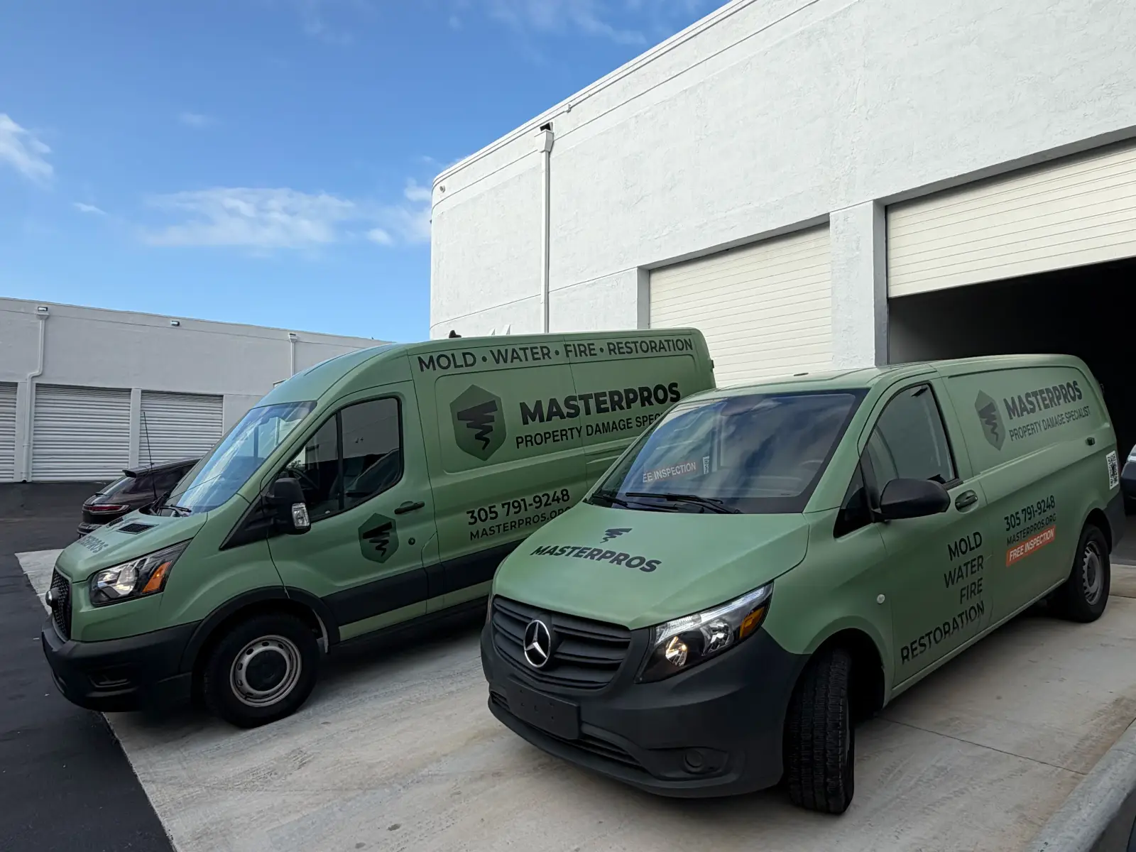 Masterpros restoration fleet ready for water mold and fire response