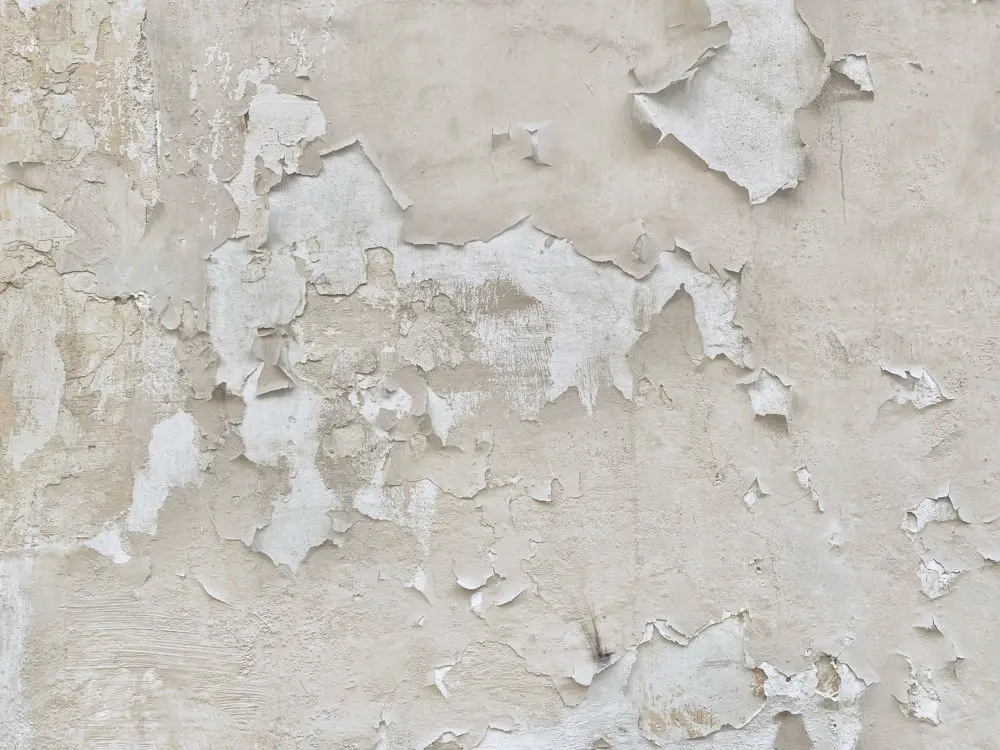 Peeling or bubbling paint warning sign