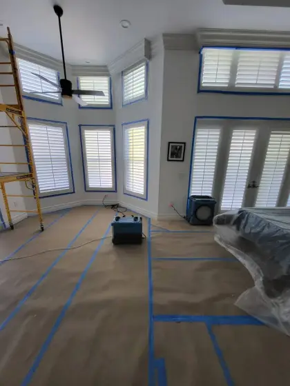 HEPA air filtration and containment during attic mold remediation