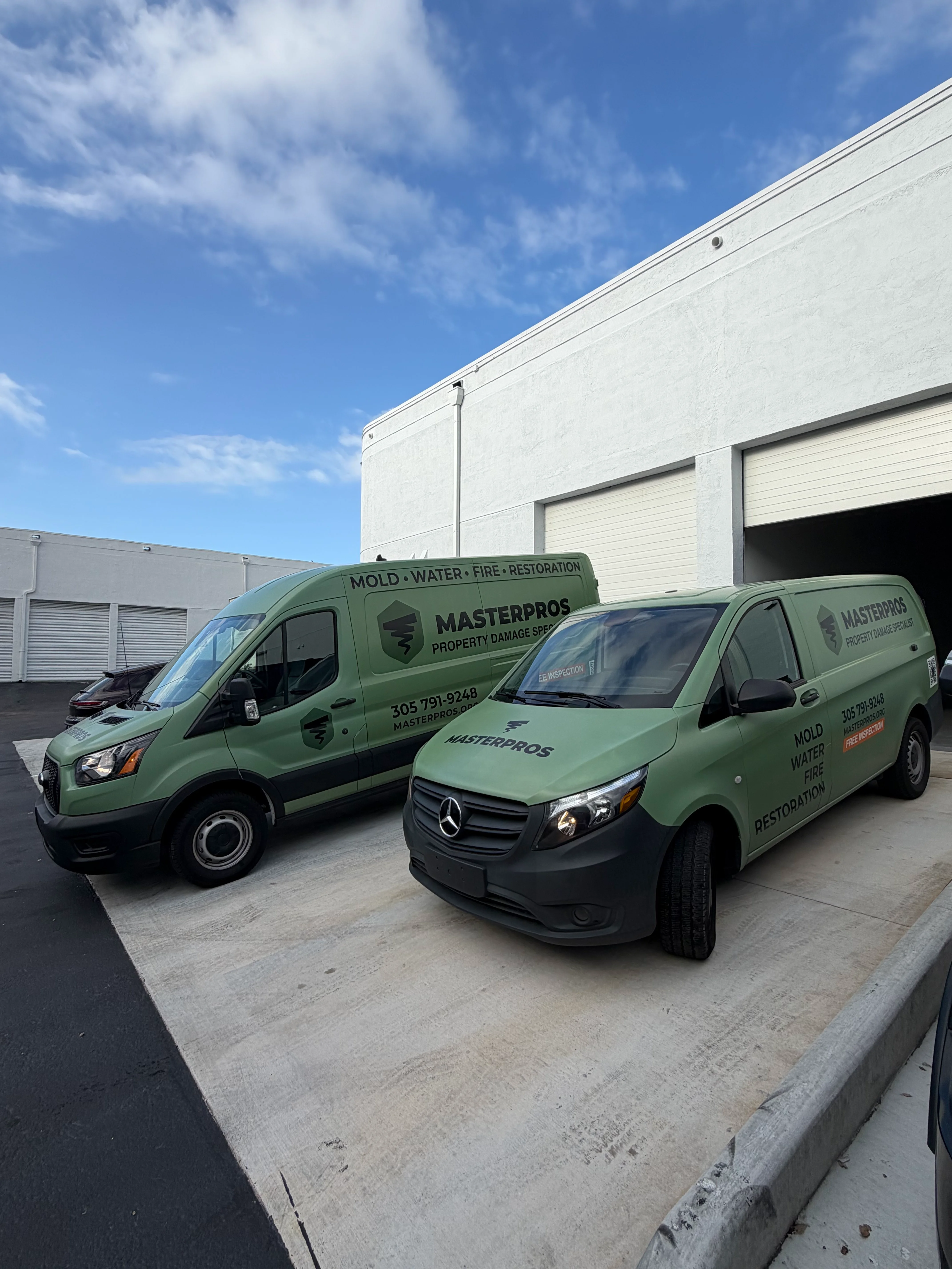Masterpros restoration fleet ready for water mold and fire response