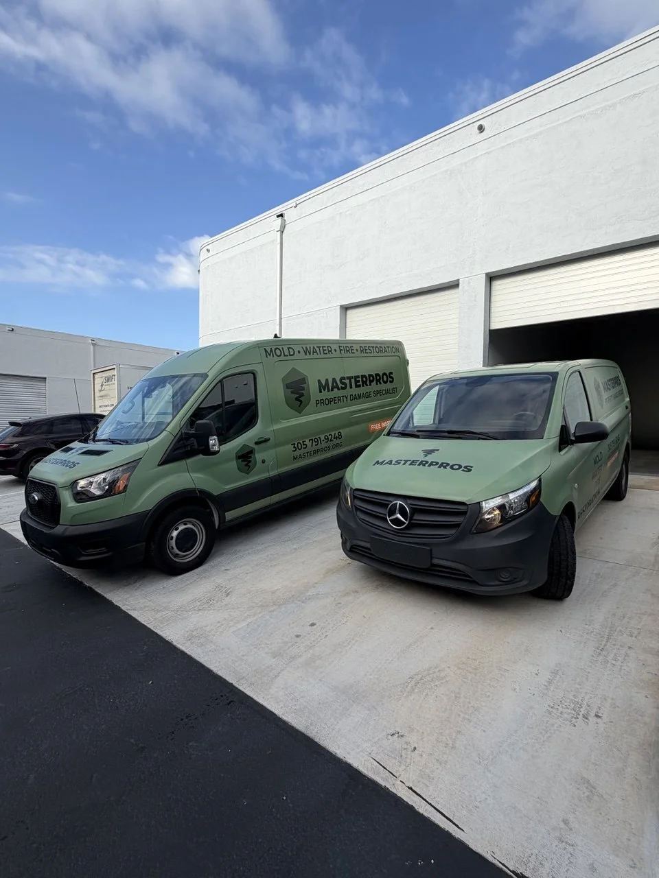 Masterpros restoration technician performing emergency property damage assessment in Hollywood FL, Miami FL, and Fort Lauderdale FL