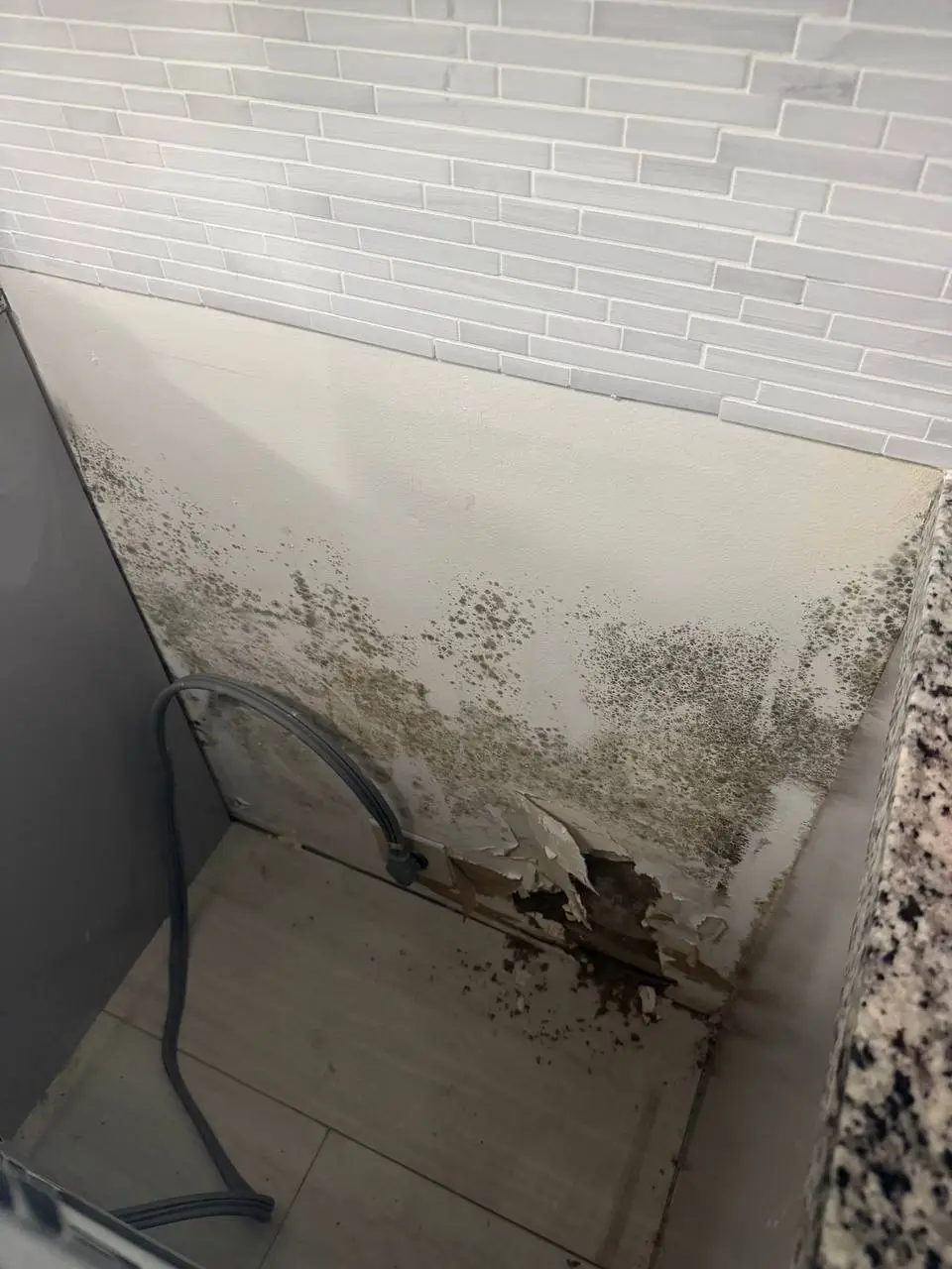 Moisture inspection after hidden bathroom leak