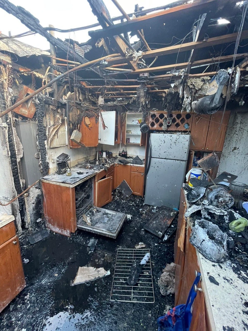 Fire restoration inspection after smoke and structural damage